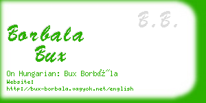 borbala bux business card